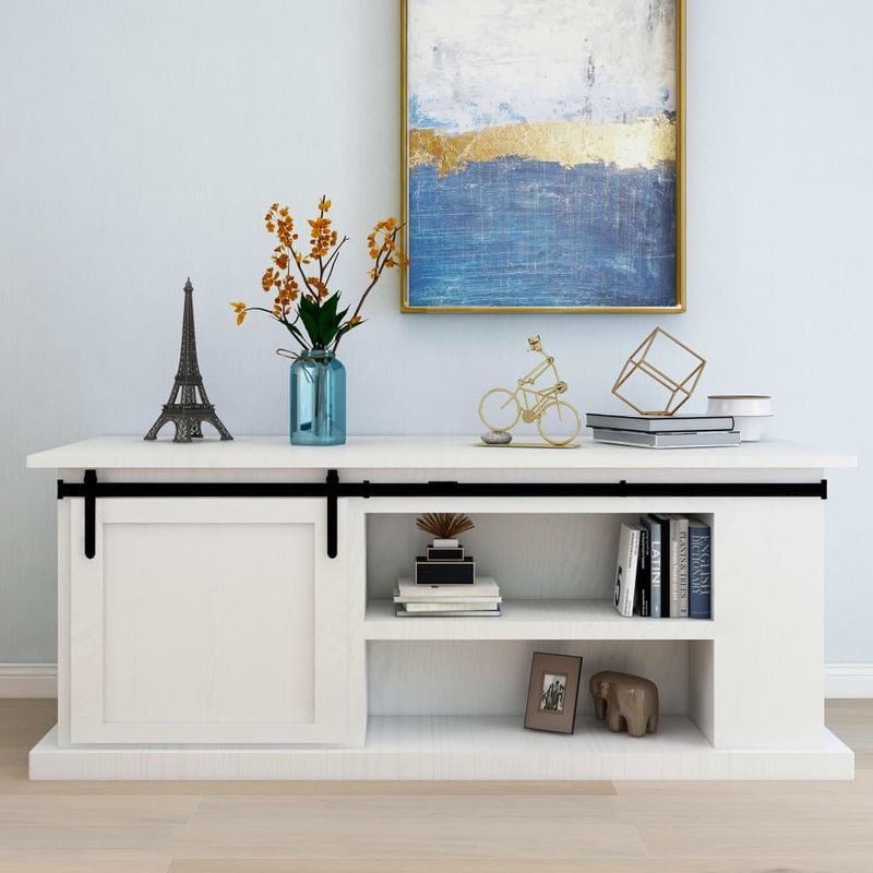 Casa si Gradina - Constructii - Usi interior, exterior si garaj - Accesorii usi - Set glisare usa mini pentru dulap, otel carbon, 183 cm - Infinity.ro