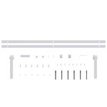 Casa si Gradina - Constructii - Usi interior, exterior si garaj - Accesorii usi - Set glisare usa mini pentru dulap, alb, otel carbon, 183 cm - Infinity.ro