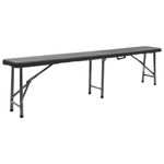 Casa si Gradina - Gradina si terasa - Mobilier exterior - Bancute de gradina - Banci de gradina pliabile, 2 buc., negru, 180 cm, HDPE - Infinity.ro