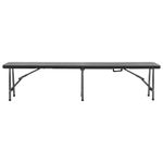 Casa si Gradina - Gradina si terasa - Mobilier exterior - Bancute de gradina - Banci de gradina pliabile, 2 buc., negru, 180 cm, HDPE - Infinity.ro