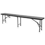 Casa si Gradina - Gradina si terasa - Mobilier exterior - Bancute de gradina - Banci de gradina pliabile, 2 buc., negru, 180 cm, HDPE - Infinity.ro