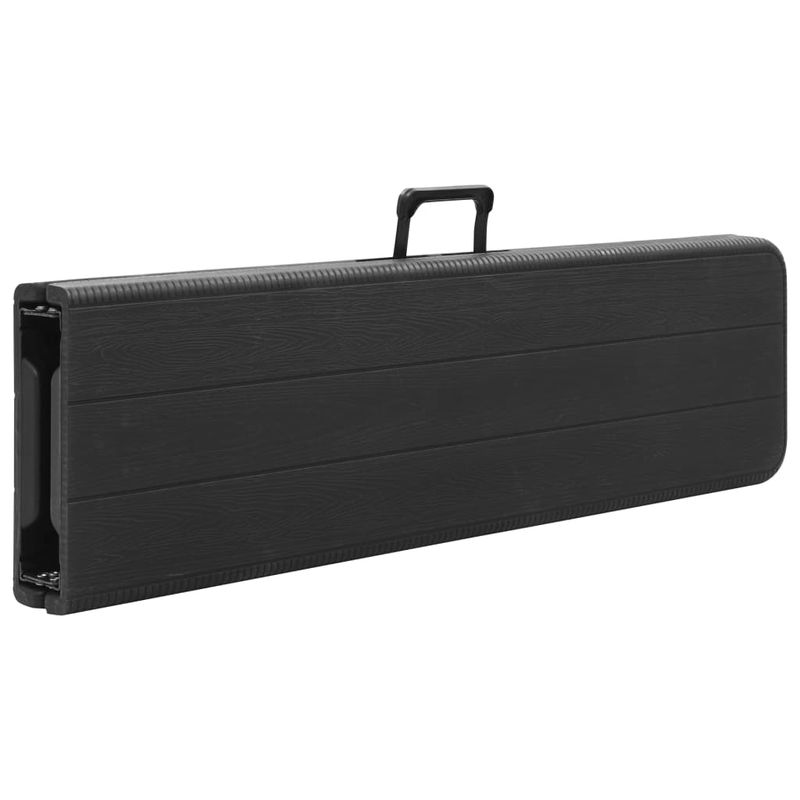Casa si Gradina - Gradina si terasa - Mobilier exterior - Bancute de gradina - Banci de gradina pliabile, 2 buc., negru, 180 cm, HDPE - Infinity.ro