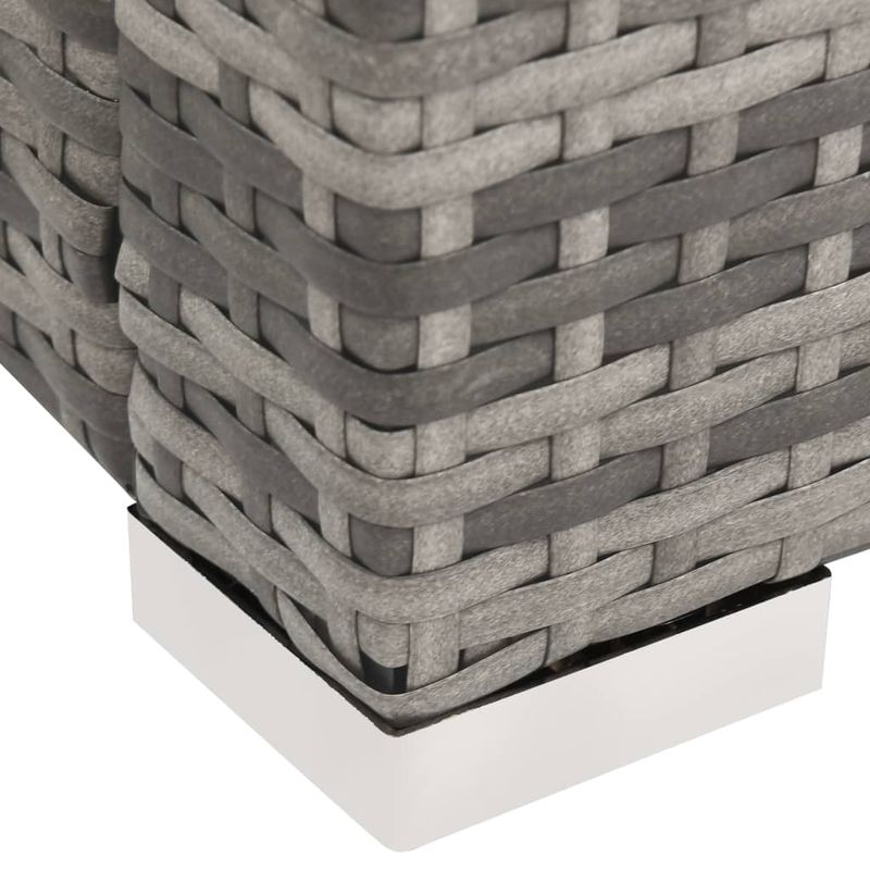 Casa si Gradina - Gradina si terasa - Mobilier exterior - Scaune si sezlonguri gradina - Sezlong de plaja dublu, gri, poliratan - Infinity.ro