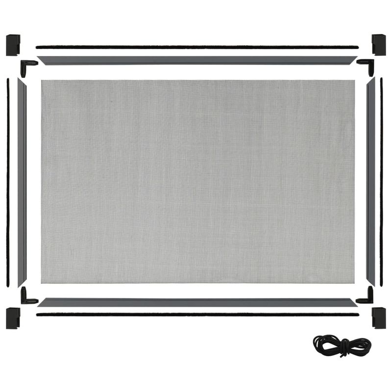 Casa si Gradina - Textile si covoare - Rulouri si jaluzele - Plasa insecte extensibila pentru ferestre, antracit, (75-143)x50 cm - Infinity.ro
