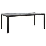 Casa si Gradina - Gradina si terasa - Mobilier exterior - Seturi mobila gradina - Set mobilier de exterior, 9 piese, negru, poliratan - Infinity.ro