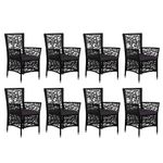Casa si Gradina - Gradina si terasa - Mobilier exterior - Seturi mobila gradina - Set mobilier de exterior, 9 piese, negru, poliratan - Infinity.ro