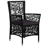 Casa si Gradina - Gradina si terasa - Mobilier exterior - Seturi mobila gradina - Set mobilier de exterior, 9 piese, negru, poliratan - Infinity.ro