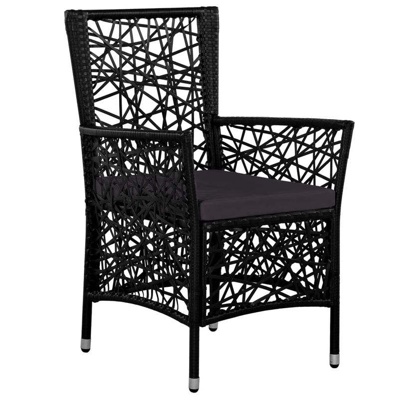 Casa si Gradina - Gradina si terasa - Mobilier exterior - Seturi mobila gradina - Set mobilier de exterior, 9 piese, negru, poliratan - Infinity.ro