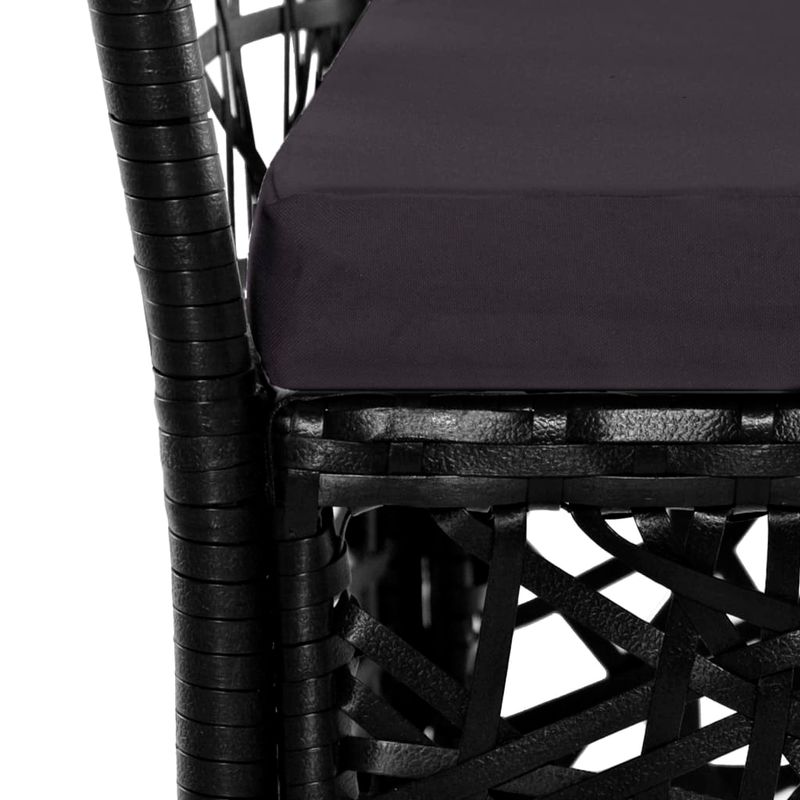 Casa si Gradina - Gradina si terasa - Mobilier exterior - Seturi mobila gradina - Set mobilier de exterior, 9 piese, negru, poliratan - Infinity.ro