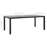 Casa si Gradina - Gradina si terasa - Mobilier exterior - Seturi mobila gradina - Set mobilier de exterior, 9 piese, negru, poliratan - Infinity.ro