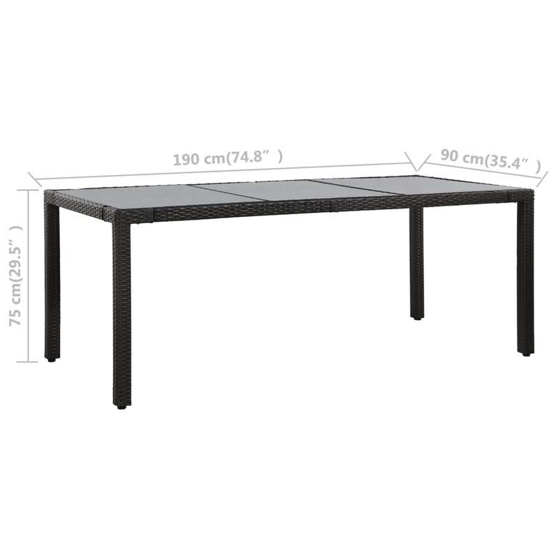 Casa si Gradina - Gradina si terasa - Mobilier exterior - Seturi mobila gradina - Set mobilier de exterior, 9 piese, negru, poliratan - Infinity.ro
