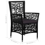 Casa si Gradina - Gradina si terasa - Mobilier exterior - Seturi mobila gradina - Set mobilier de exterior, 9 piese, negru, poliratan - Infinity.ro