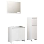 Casa si Gradina - Mobilier - Seturi de mobilier - Seturi baie - Set mobilier de baie, 3 piese, alb, lemn prelucrat - Infinity.ro