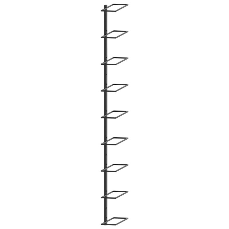 Casa si Gradina - Bucatarie si vesela - Accesorii bar - Carafe si decantoare - Suport sticle de vin de perete, 9 sticle, negru, fier - Infinity.ro