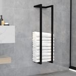 Casa si Gradina - Sanitare - Suporturi si accesorii baie - Suporturi baie - Suport de prosoape, negru, 25x20x95 cm, fier - Infinity.ro
