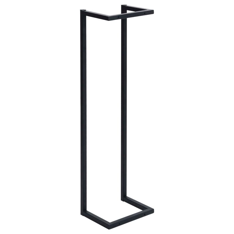 Casa si Gradina - Sanitare - Suporturi si accesorii baie - Suporturi baie - Suport de prosoape, negru, 25x20x95 cm, fier - Infinity.ro