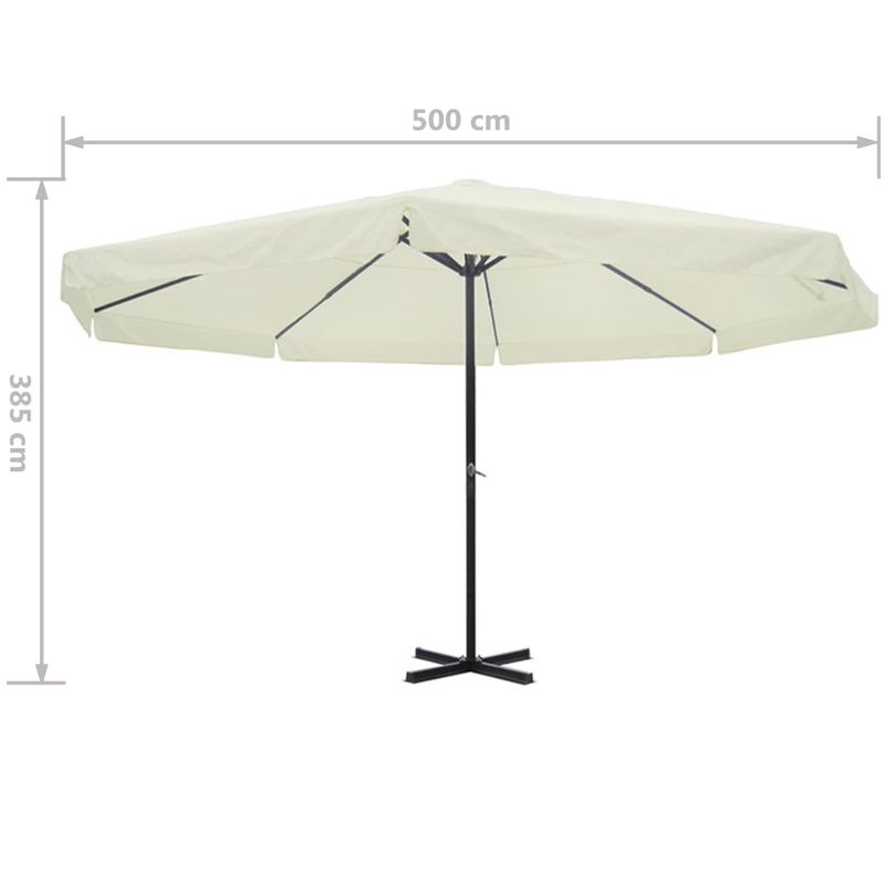 Casa si Gradina - Gradina si terasa - Umbrele si pavilioane - Umbrele - Umbrela Samos 500cm, aluminiu, Alb - Infinity.ro