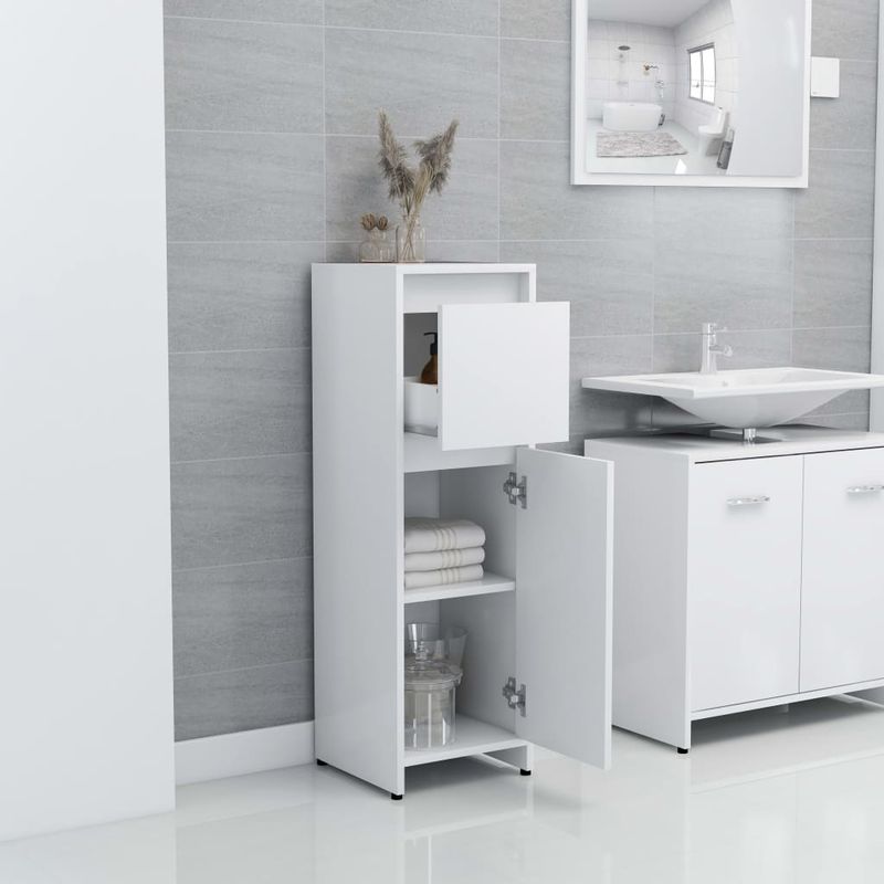 Casa si Gradina - Mobilier - Mobilier baie - Comode baie - Dulap de baie, alb, 30 x 30 x 95 cm, PAL - Infinity.ro