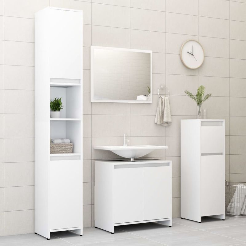 Casa si Gradina - Mobilier - Mobilier baie - Comode baie - Dulap de baie, alb, 30 x 30 x 95 cm, PAL - Infinity.ro