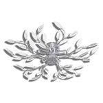 Casa si Gradina - Corpuri si surse de iluminat - Lustre si pendule - Lustra cu frunze cristal acrilic 5 becuri E14, transparent - Infinity.ro