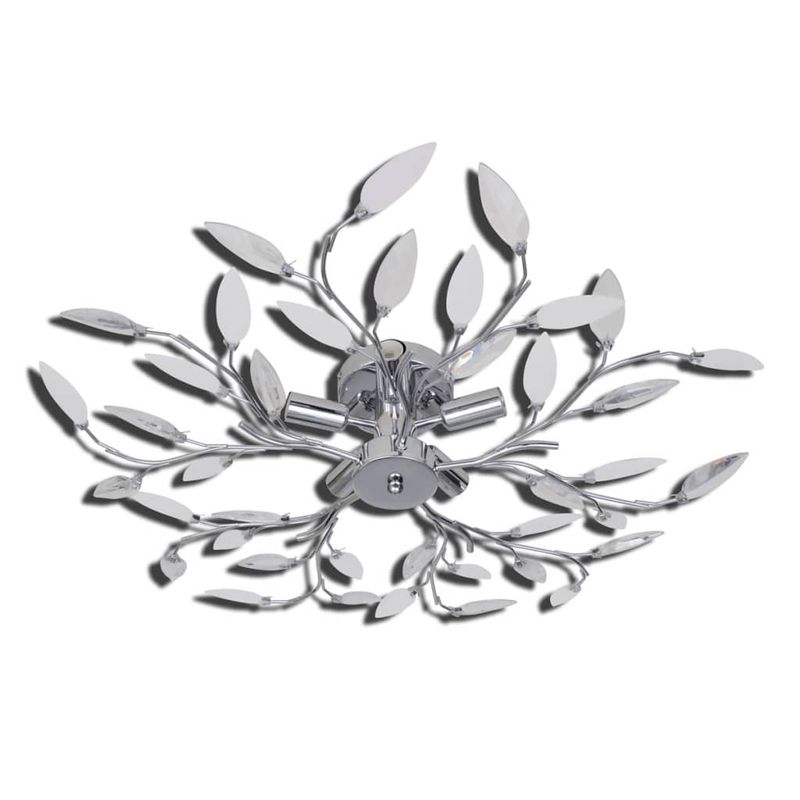 Casa si Gradina - Corpuri si surse de iluminat - Lustre si pendule - Lustra cu frunze cristal acrilic 5 becuri E14, transparent - Infinity.ro