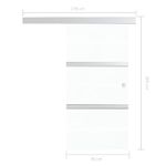 Casa si Gradina - Constructii - Usi interior, exterior si garaj - Usi interior - Usa glisanta, argintiu, 76 x 205 cm, sticla ESG si aluminiu - Infinity.ro