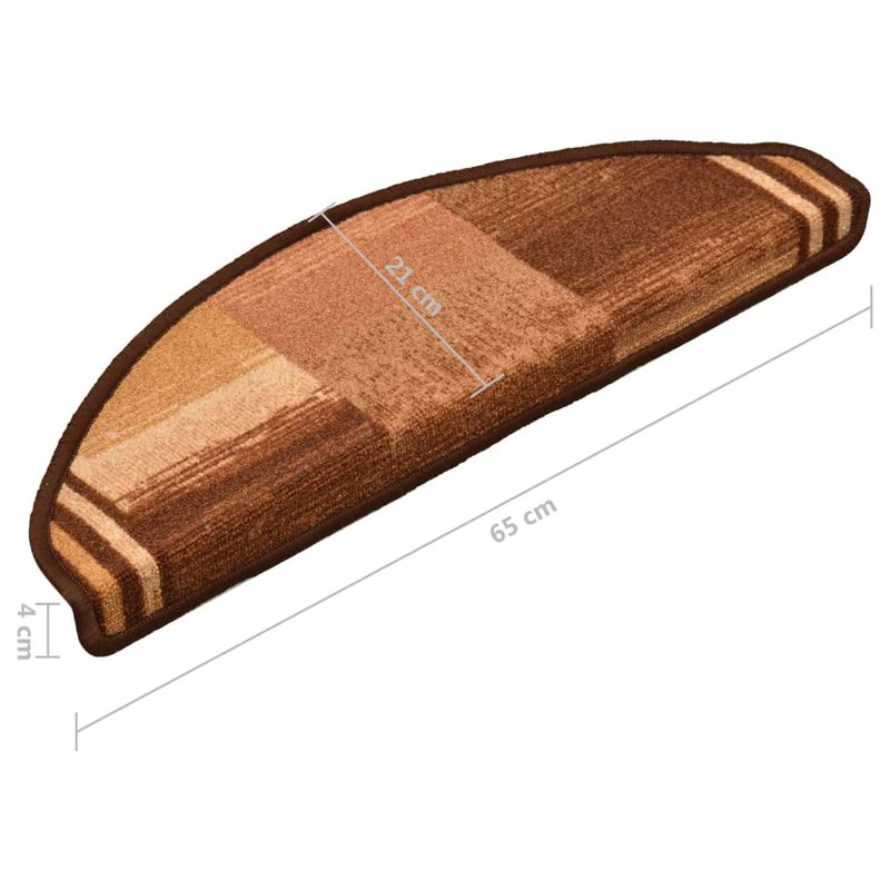 Casa si Gradina - Textile si covoare - Covoare - Covoare casa - Covorase scari, 15 buc., maro, 65x21x4 cm - Infinity.ro