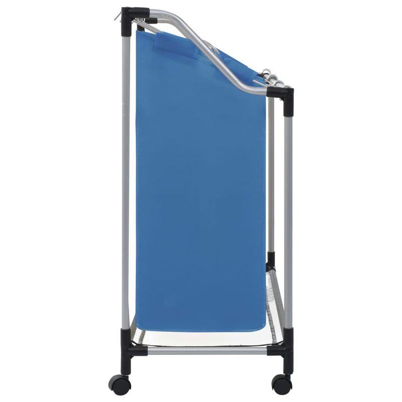 Market - Spalare si intretinere rufe - Uscatoare de rufe si accesorii - Cos de sortare rufe, albastru, otel, model 3 saci - Infinity.ro