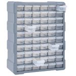 Casa si Gradina - Constructii - Depozitare, transport si protectie - Organizatoare si cutii scule - Organizator cu 60 de sertare, 38 x 16 x 47,5 cm, gri - Infinity.ro