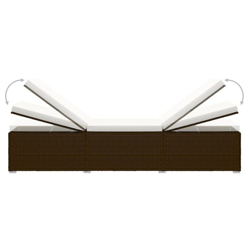 Casa si Gradina - Gradina si terasa - Mobilier exterior - Scaune si sezlonguri gradina - Sezlonguri de gradina cu masa ceai, 3 piese, maro, poliratan - Infinity.ro