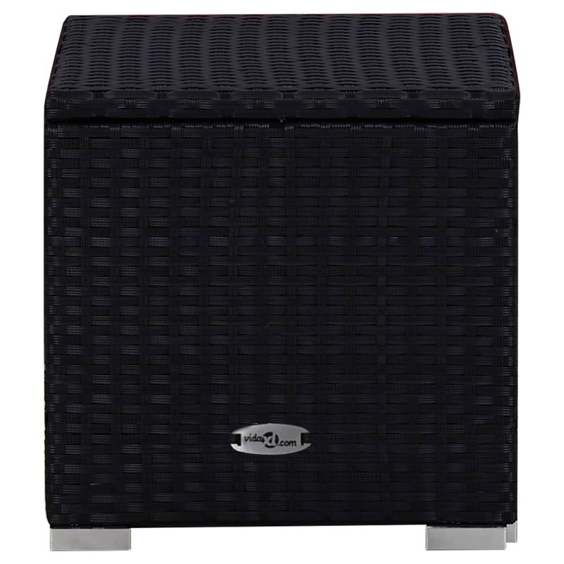 Casa si Gradina - Gradina si terasa - Mobilier exterior - Scaune si sezlonguri gradina - Sezlonguri de gradina cu masa ceai, 3 piese, negru și albastru, poliratan - Infinity.ro