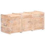 Casa si Gradina - Mobilier - Organizare si depozitare - Cufere si lazi - Cufar de depozitare, 90 x 40 x 40 cm, lemn masiv de acacia, maro deschis - Infinity.ro