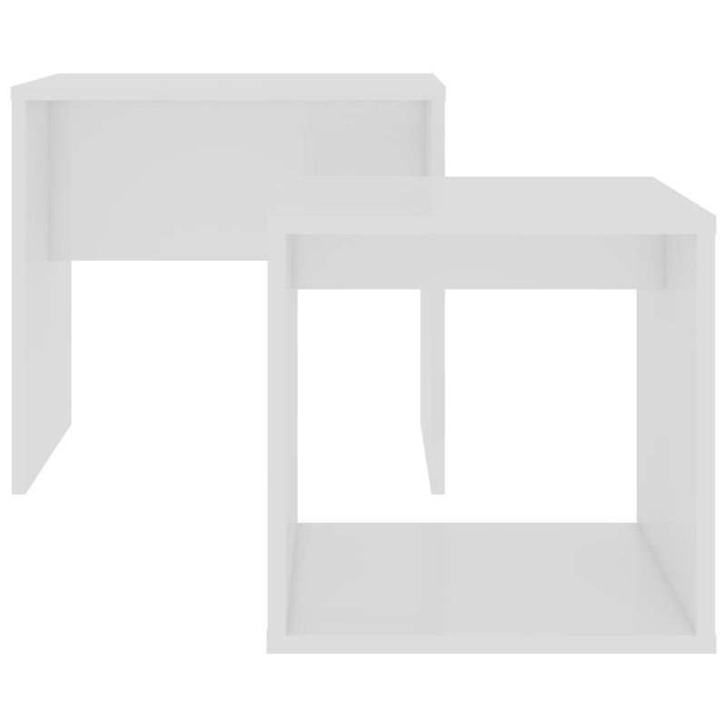 Casa si Gradina - Mobilier - Mese si birouri - Masute de cafea - Set masute de cafea, alb, 48x30x45 cm, PAL - Infinity.ro