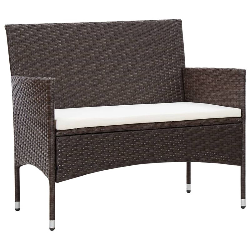 Casa si Gradina - Gradina si terasa - Mobilier exterior - Seturi mobila gradina - Set mobilier de gradina cu perne, 5 piese, maro, poliratan - Infinity.ro