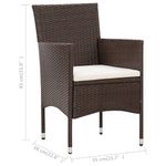 Casa si Gradina - Gradina si terasa - Mobilier exterior - Seturi mobila gradina - Set mobilier de gradina cu perne, 5 piese, maro, poliratan - Infinity.ro