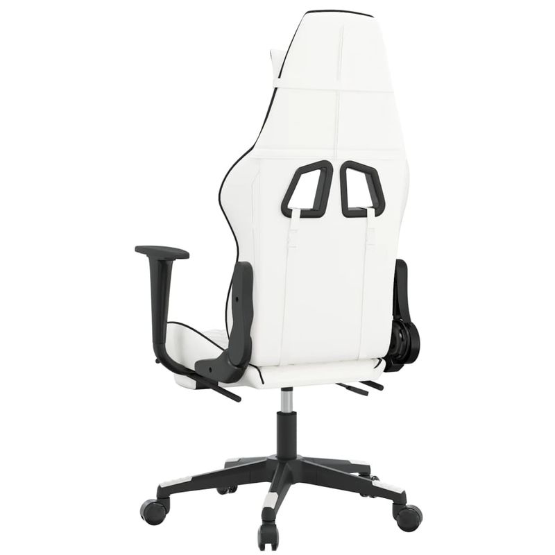 Casa si Gradina - Mobilier - Scaune si fotolii - Scaune - Scaun de gaming de masaj alb/negru piele eco - Infinity.ro