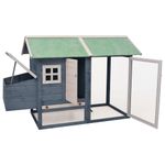 Petshop - Accesorii petshop - Culcusuri si custi - Custi interior si exterior - Cotet de pasari, gri, 170 x 81 x 110 cm, lemn masiv pin & brad - Infinity.ro