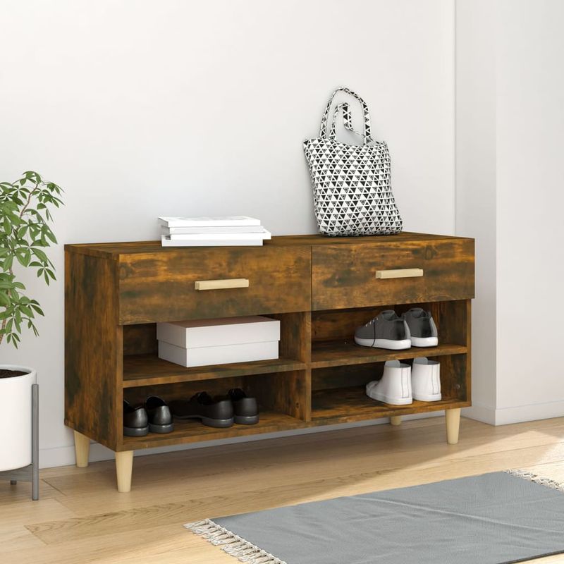 Casa si Gradina - Mobilier - Organizare si depozitare - Organizator incaltaminte - Pantofar, stejar fumuriu, 102x35x55 cm, lemn compozit - Infinity.ro