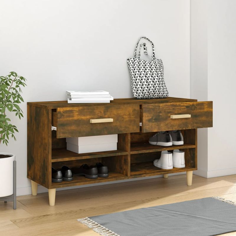 Casa si Gradina - Mobilier - Organizare si depozitare - Organizator incaltaminte - Pantofar, stejar fumuriu, 102x35x55 cm, lemn compozit - Infinity.ro