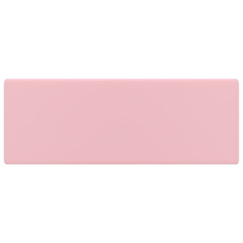 Casa si Gradina - Sanitare - Lavoar baie si accesorii - Lavoare si piedestale - Chiuveta lux cu preaplin, roz mat, 41x41 cm, ceramica, patrat - Infinity.ro