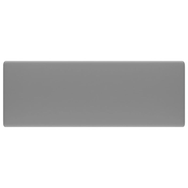 Casa si Gradina - Sanitare - Lavoar baie si accesorii - Lavoare si piedestale - Chiuveta lux cu preaplin, gri deschis mat 41x41 cm ceramica patrat - Infinity.ro