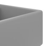 Casa si Gradina - Sanitare - Lavoar baie si accesorii - Lavoare si piedestale - Chiuveta lux cu preaplin, gri deschis mat 41x41 cm ceramica patrat - Infinity.ro