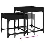 Casa si Gradina - Mobilier - Mese si birouri - Masute de cafea - Masute laterale, 2 buc., negru, lemn compozit - Infinity.ro