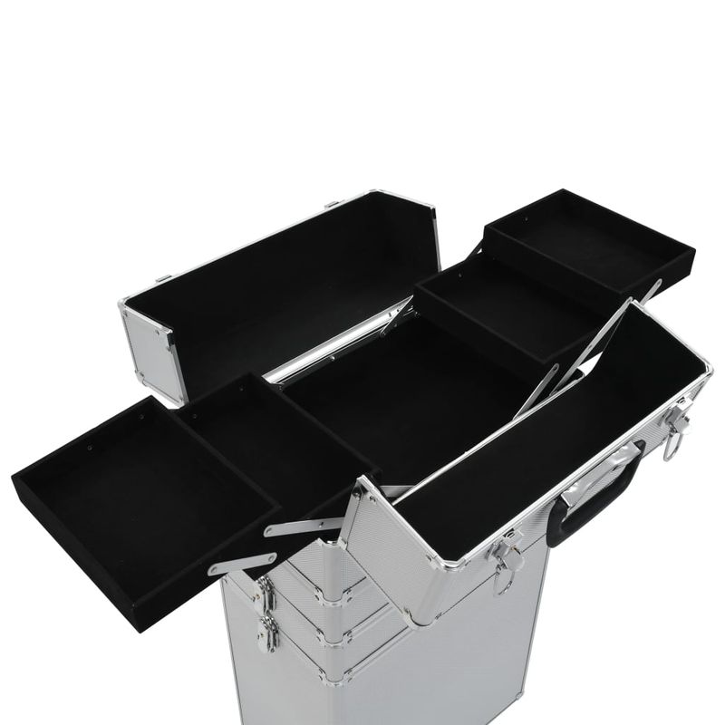 Ingrijire personala si Cosmetice - Machiaj - Portfarduri si genti cosmetice - Troler de cosmetice, argintiu, aluminiu - Infinity.ro