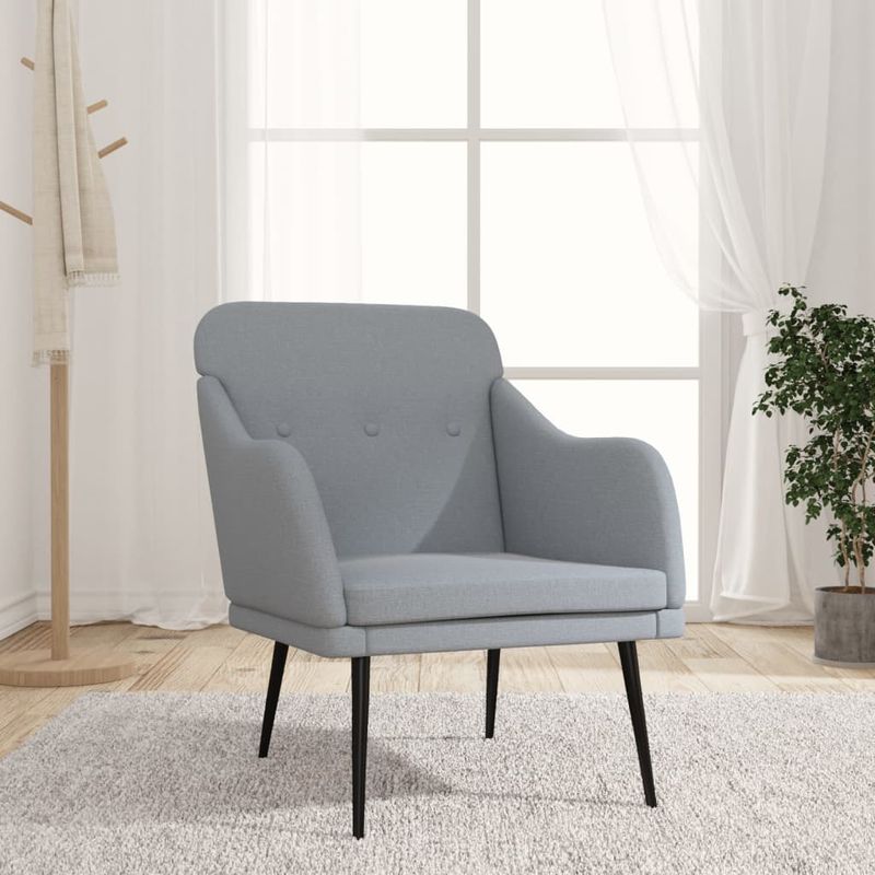Casa si Gradina - Mobilier - Scaune si fotolii - Fotolii - Fotoliu, gri deschis, 63x76x80 cm, textil - Infinity.ro