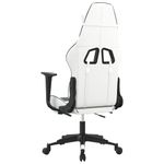 PC, gaming si accesorii - Gaming - Accesorii gaming - Scaune gaming - Scaun de gaming cu suport picioare, alb/negru, piele ecologica - Infinity.ro