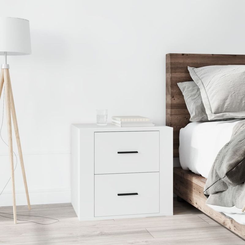 Casa si Gradina - Mobilier - Comode si corpuri - Noptiere - Noptiera, alb, 50x39x47 cm - Infinity.ro