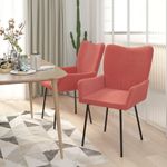 Casa si Gradina - Mobilier - Scaune si fotolii - Scaune - Scaune de bucatarie, 2 buc., roz, catifea - Infinity.ro