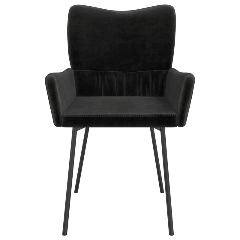 Casa si Gradina - Mobilier - Scaune si fotolii - Scaune - Scaune de bucatarie, 2 buc., negru, catifea - Infinity.ro