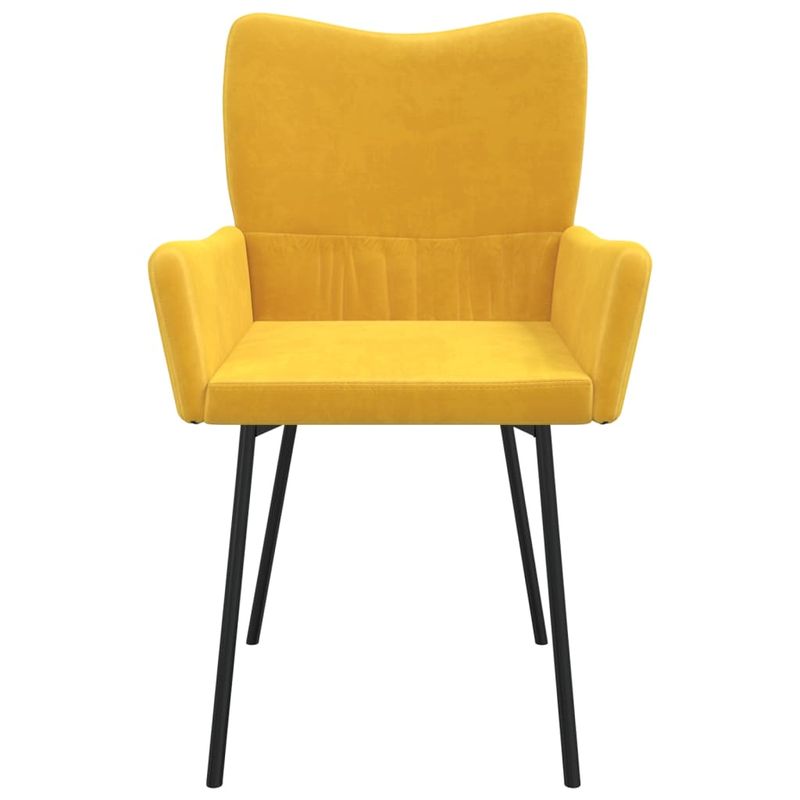 Casa si Gradina - Mobilier - Scaune si fotolii - Scaune - Scaune de bucatarie, 2 buc., galben, catifea - Infinity.ro